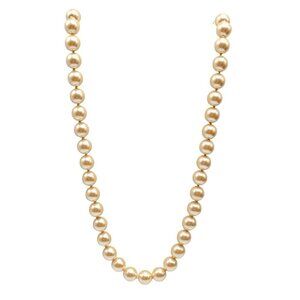 Joan Rivers Champagne Faux Pearl Beaded Necklace 27" Elegant Design